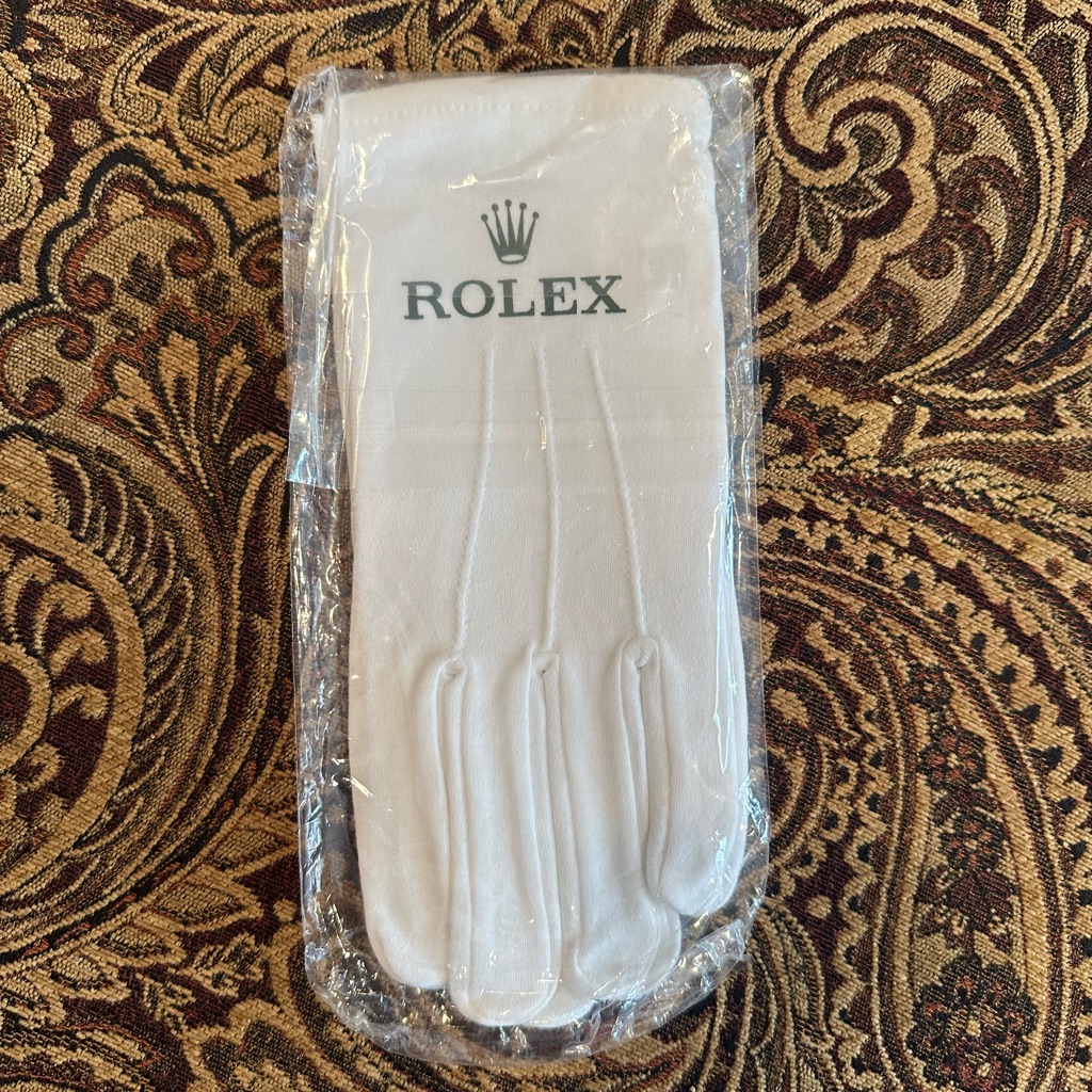Rolex Cream And Gold Gloves